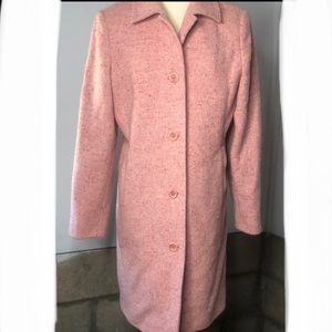 L.L Bean rose wool pea coat